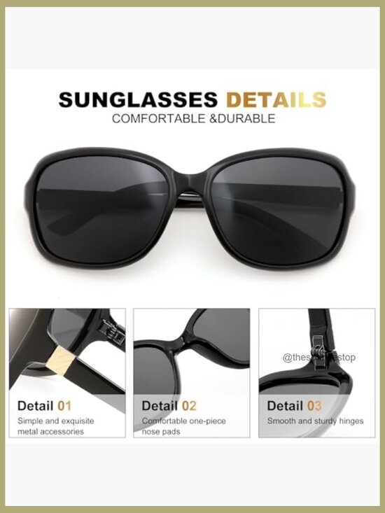 Polarized Vintage Square Wraparound Sunglasses UV400 Protection main image 5